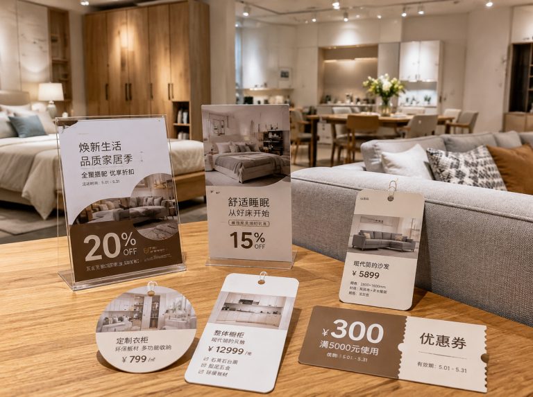 鹰潭家具门店单页海报与吊牌